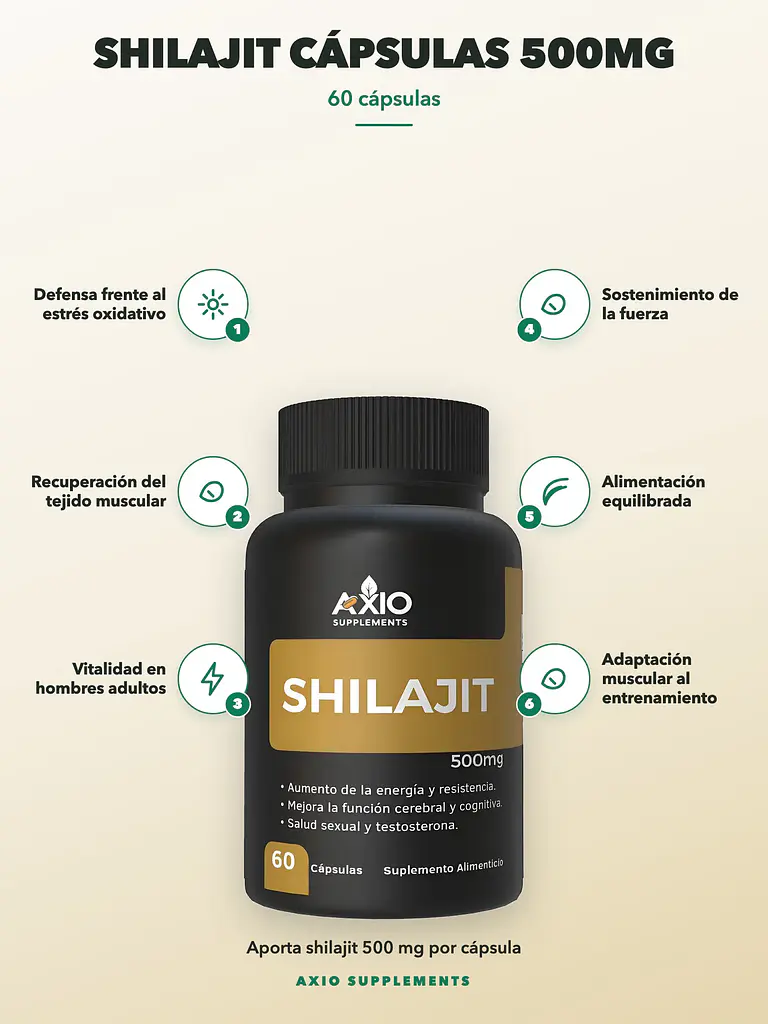 Shilajit Cápsulas 500mg — 60 cápsulas 2