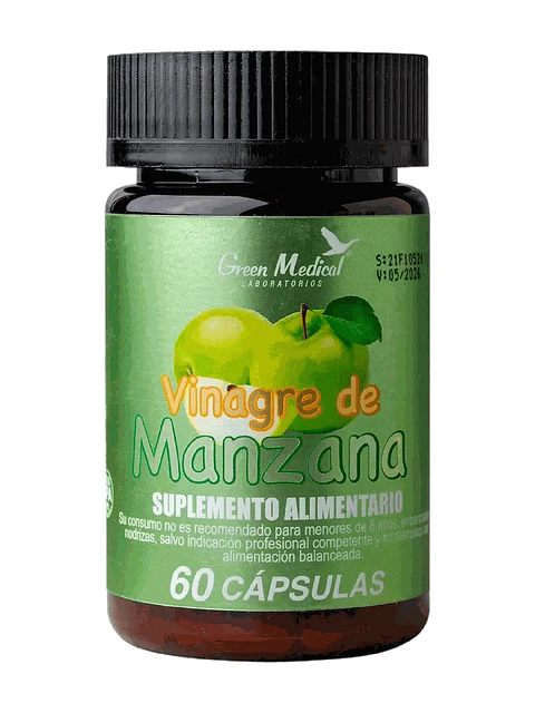 Vinagre de Manzana Green Medical — 60 cápsulas