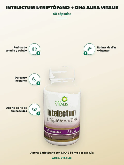 Intelectum L-Triptófano + DHA Aura Vitalis — 60 cápsulas