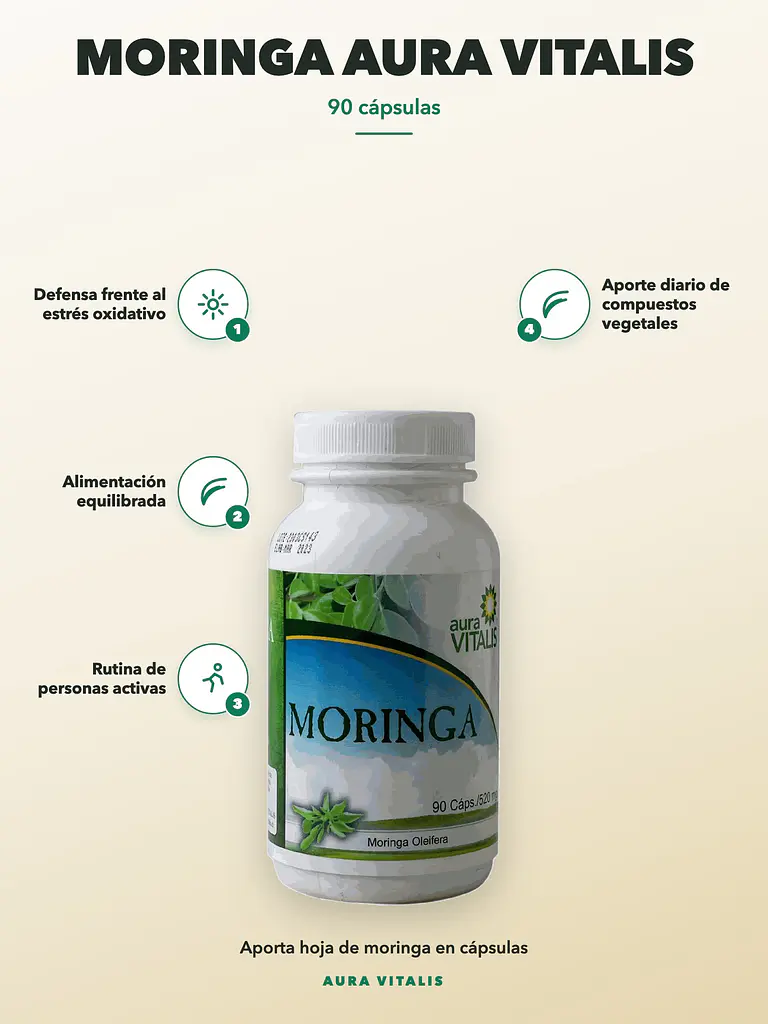 Moringa Aura Vitalis — 90 cápsulas 2