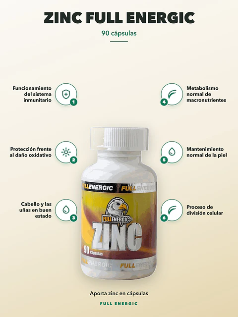 Zinc Full Energic — 90 cápsulas