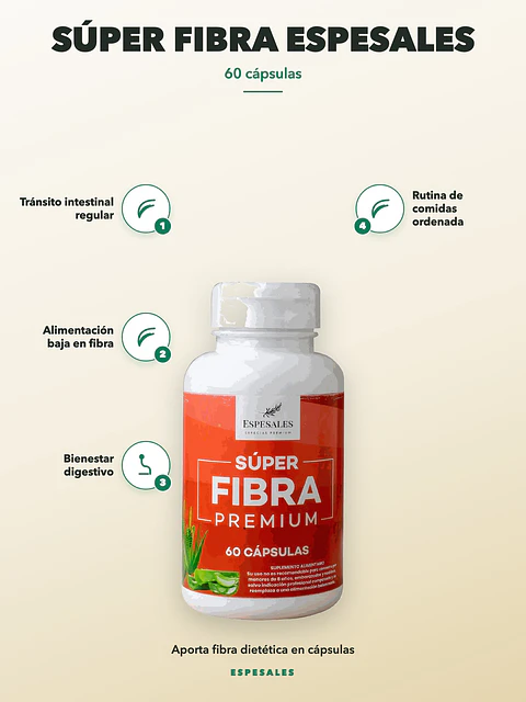 Súper Fibra Espesales — 60 cápsulas
