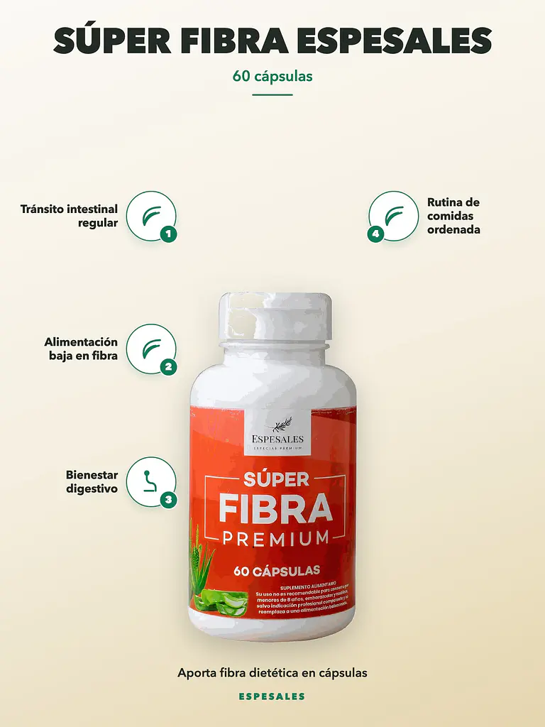 Súper Fibra Espesales — 60 cápsulas 2