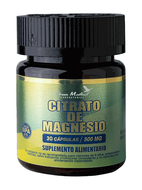 Citrato de Magnesio 500mg Green Medical — 30 cápsulas
