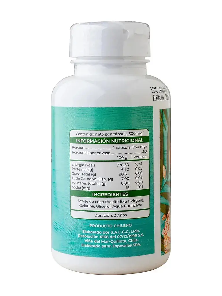 Aceite de Coco Espesales — 60 cápsulas 3