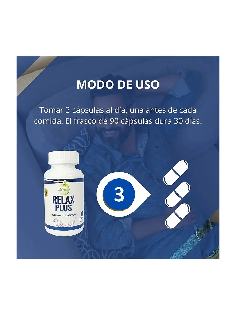 Relax Plus Eco Naturales — 90 cápsulas 7