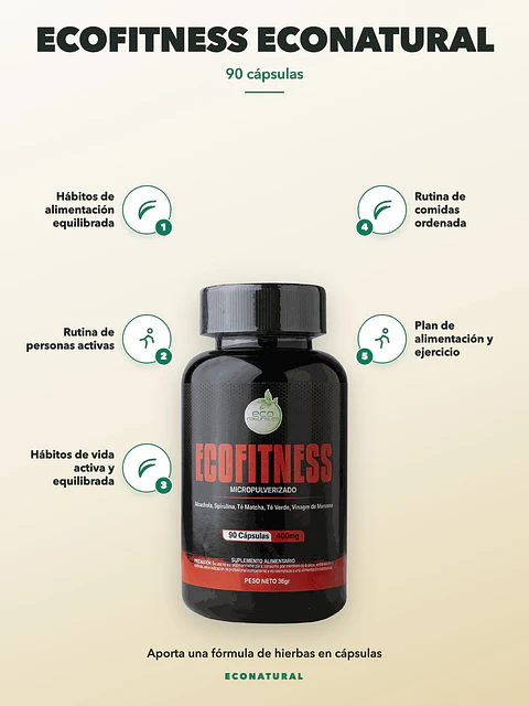Ecofitness Econatural — 90 cápsulas