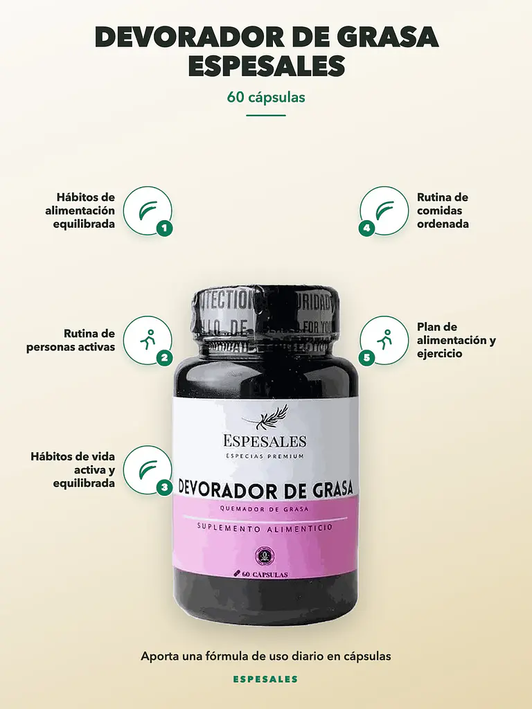 Devorador de Grasa Espesales — 60 cápsulas 2