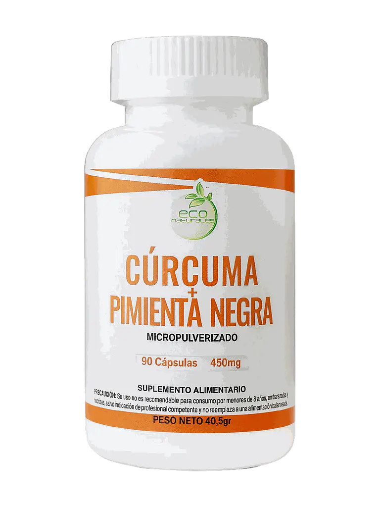 Cúrcuma + Pimienta Negra 450mg Eco Naturales — 90 cápsulas 1