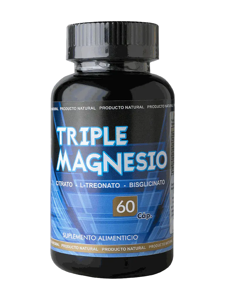 Triple Magnesio — citrato, treonato y bisglicinato — 60 cápsulas 1