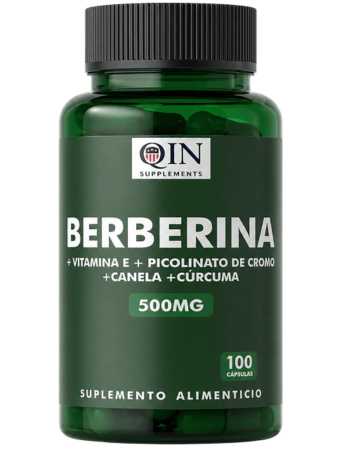Berberina 500mg Qin Supplements — 100 cápsulas 