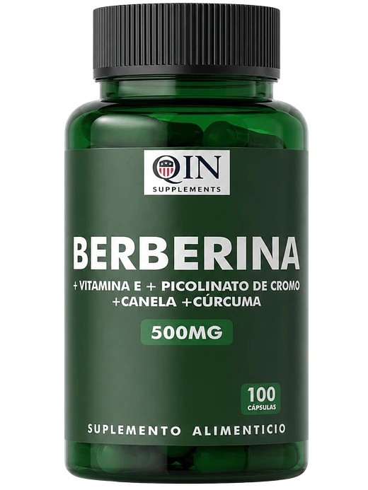 Berberina 500mg Qin Supplements — 100 cápsulas 