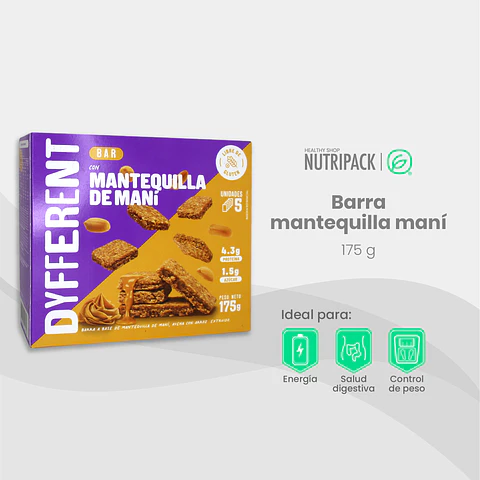 Barra De Maní Mantequilla De Maní, 175 g