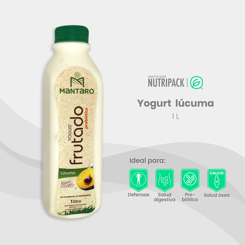 Yogurt Probiótico Lúcuma, 1 L