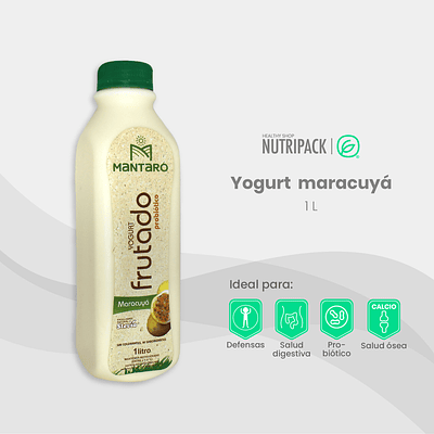 Yogurt Probiótico Maracuyá, 1 L