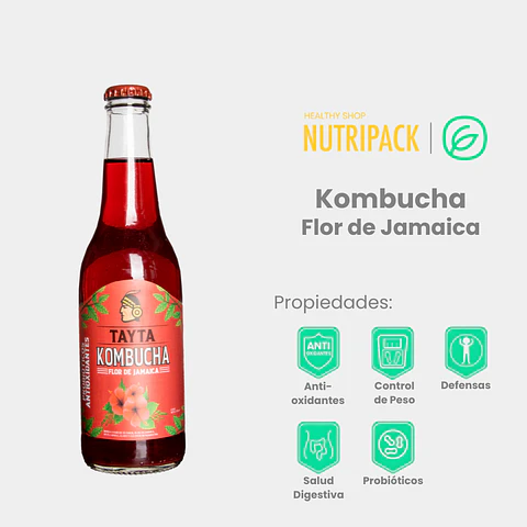 Kombucha De Flor De Jamaica, 355 mL
