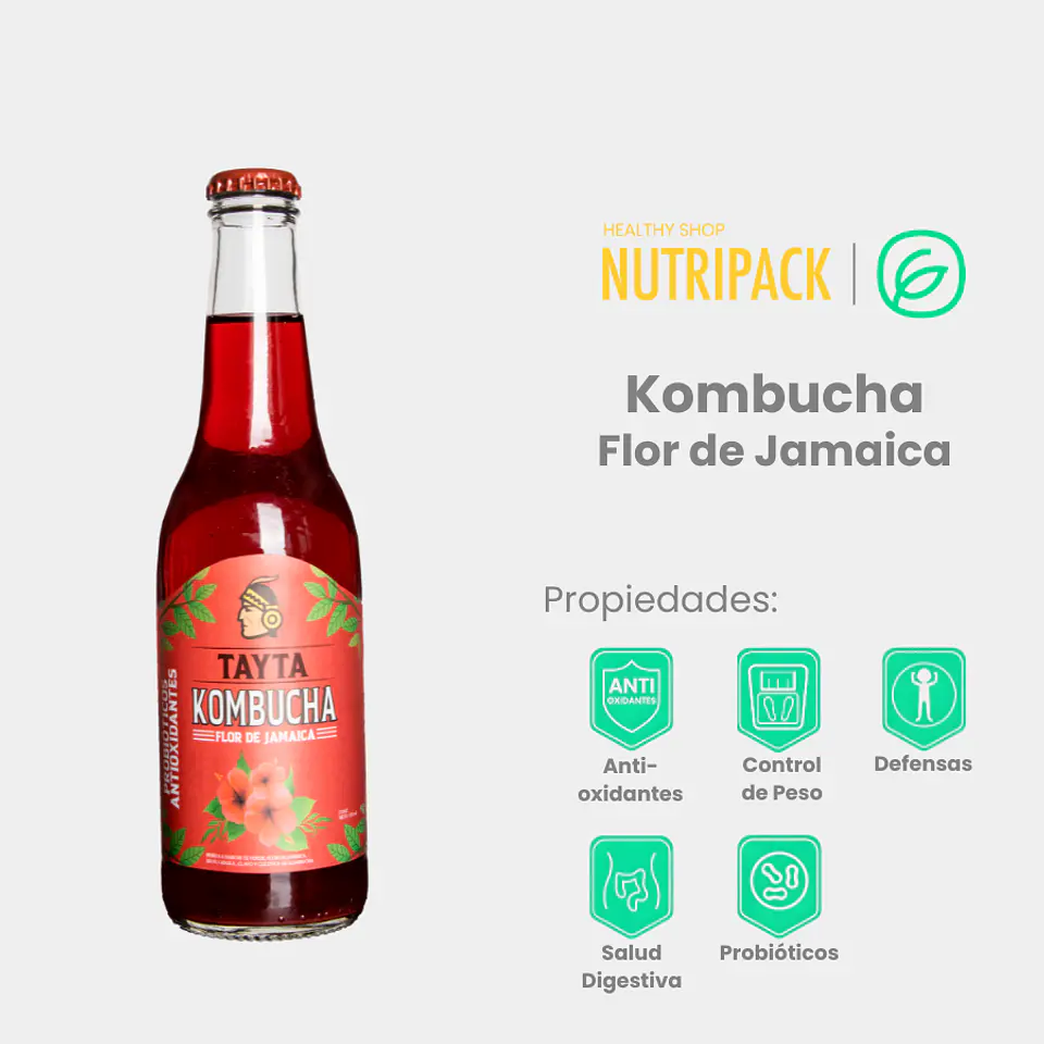 Kombucha De Flor De Jamaica, 355 mL 1