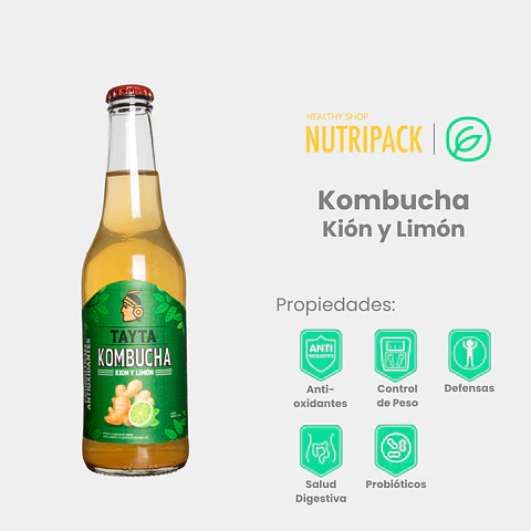 Kombucha De Kión Y Limón, 355 mL