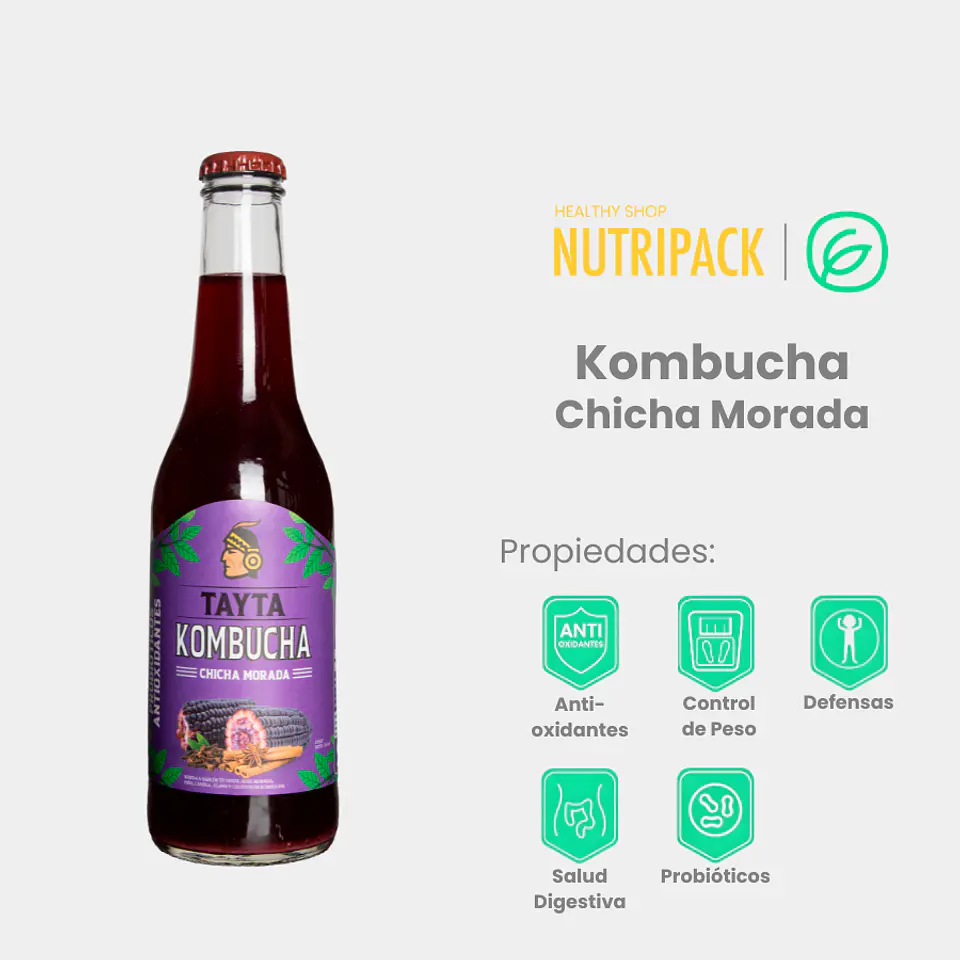 Kombucha De Chicha Morada, 355 mL 1