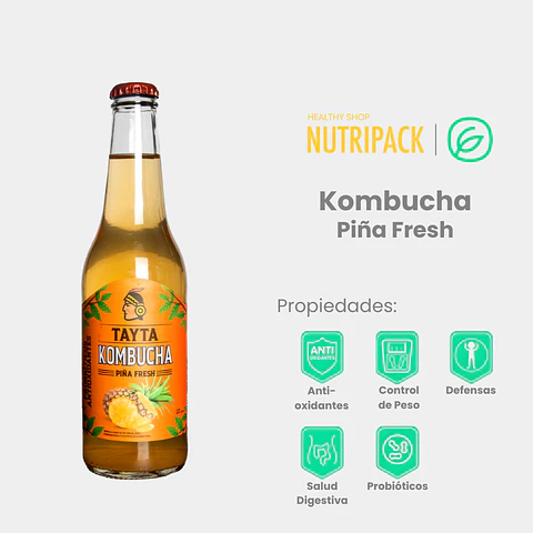 Kombucha De Piña Fresh, 355 mL