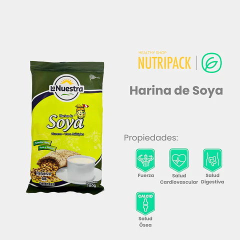 Harina De Soya Precocida, 180 g
