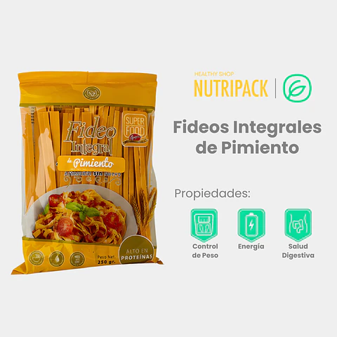 Fideos Integrales De Pimiento, 250 g