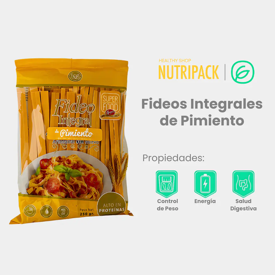 Fideos Integrales De Pimiento, 250 g 1