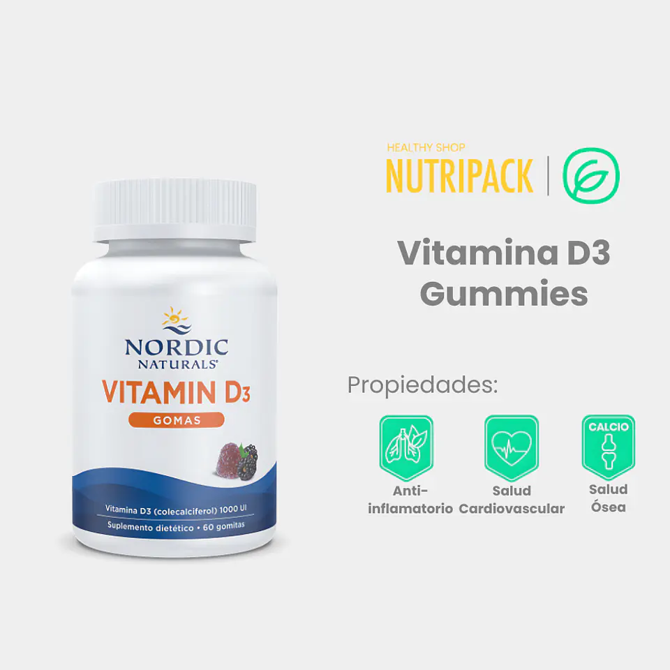 Vitamin D3 Gummies, 60 uds 1