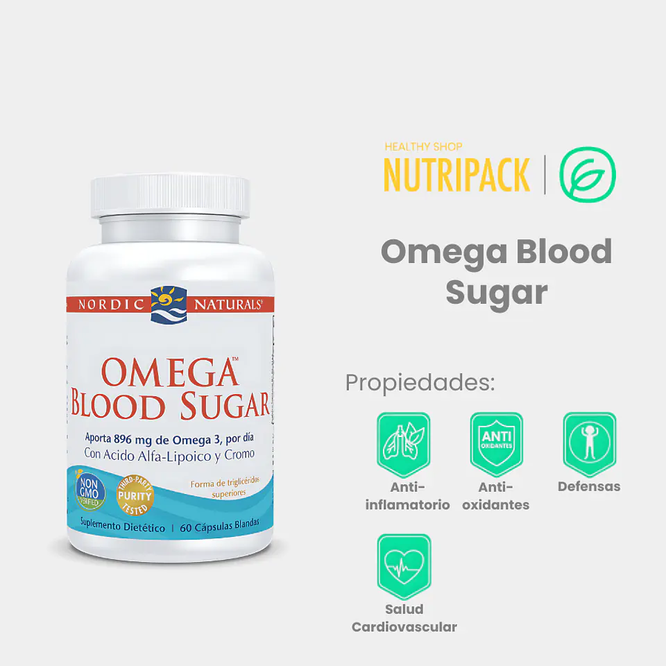 Omega Blood Sugar, 60 uds 1