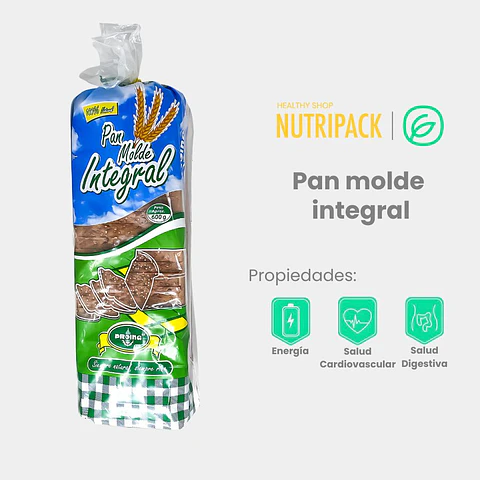 Pan de molde integral, 600 g