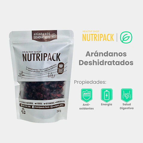 Arándanos Deshidratados, 250 g