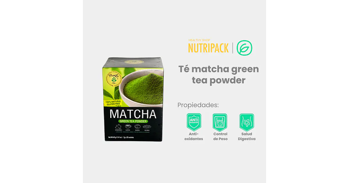 Té Matcha Green Tea Powder, 20 uds