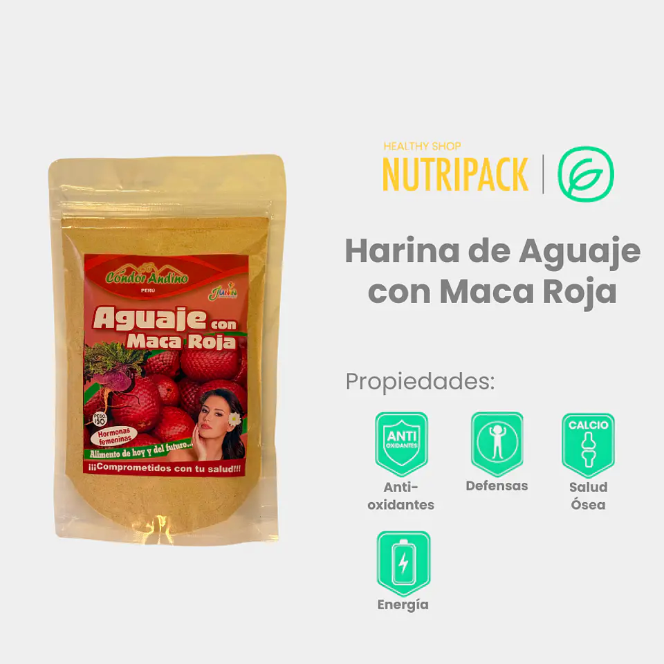 Harina De Aguaje Con Maca Roja, 150 g 1