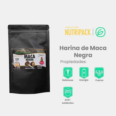 Harina de Maca Negra Gelatinizada, 100 g