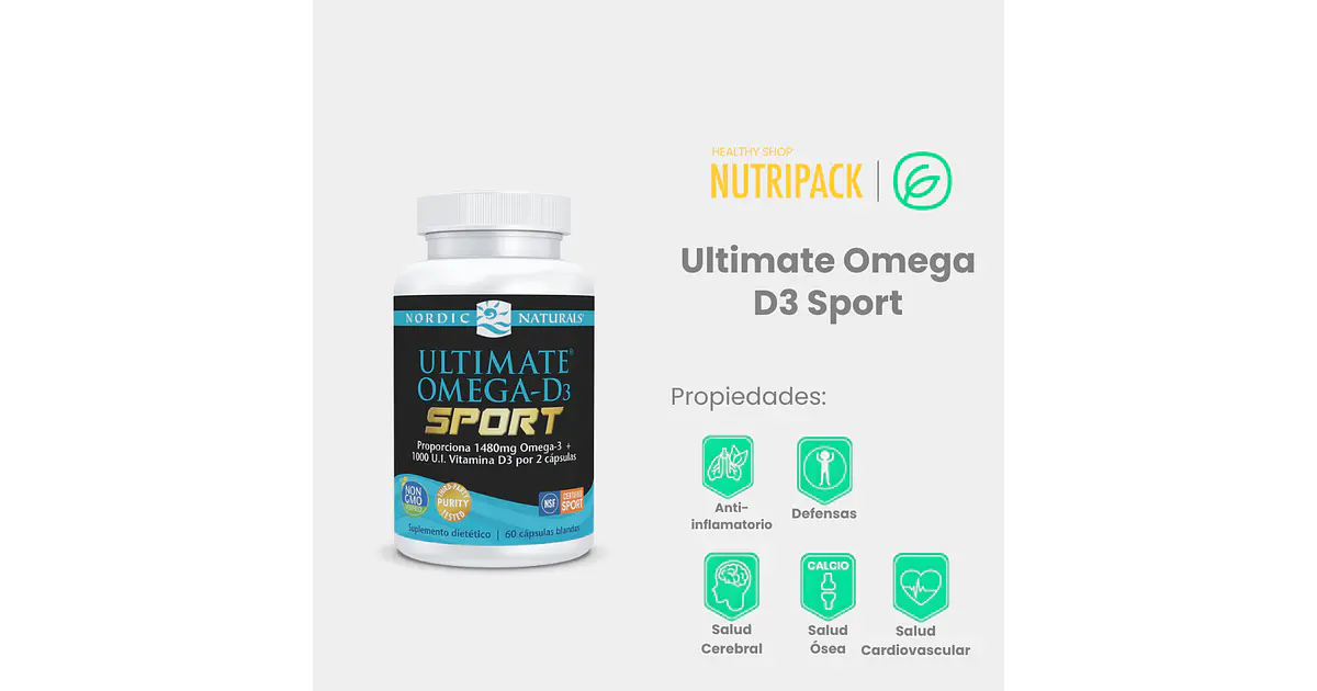Ultimate Omega-D3 Sport, 60 uds