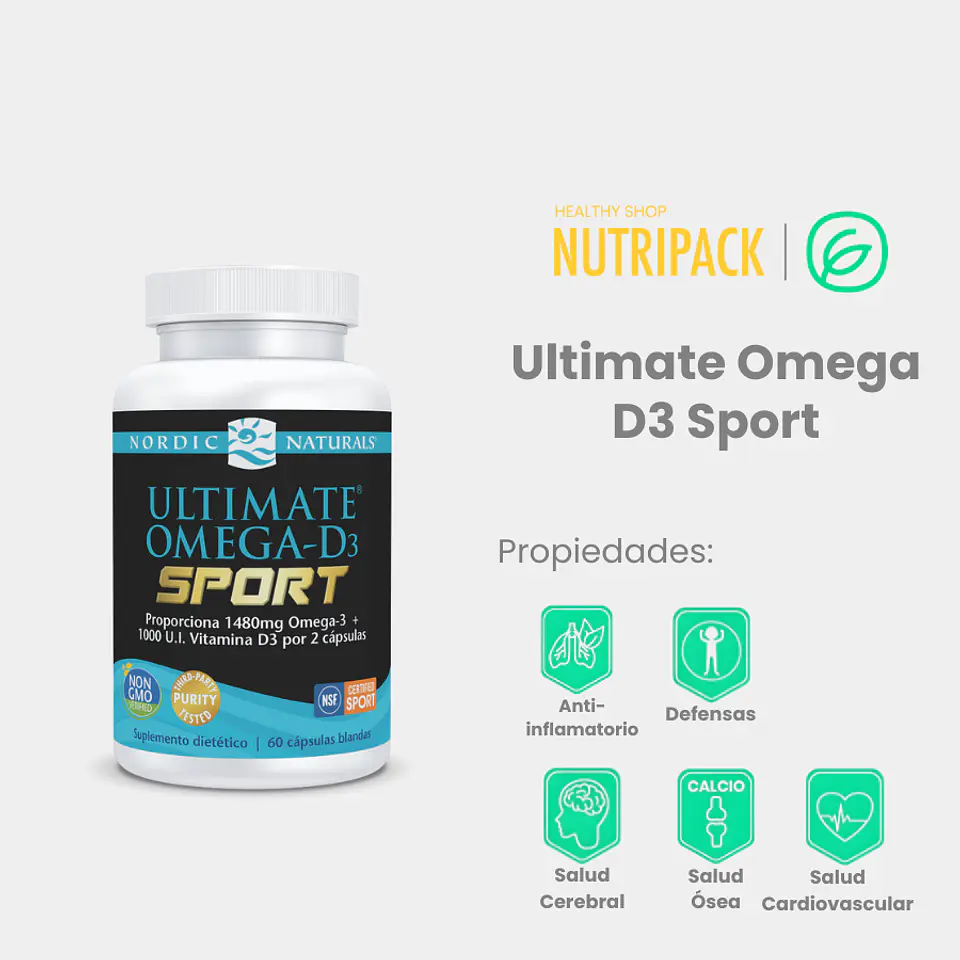 Ultimate Omega-D3 Sport, 60 uds 1