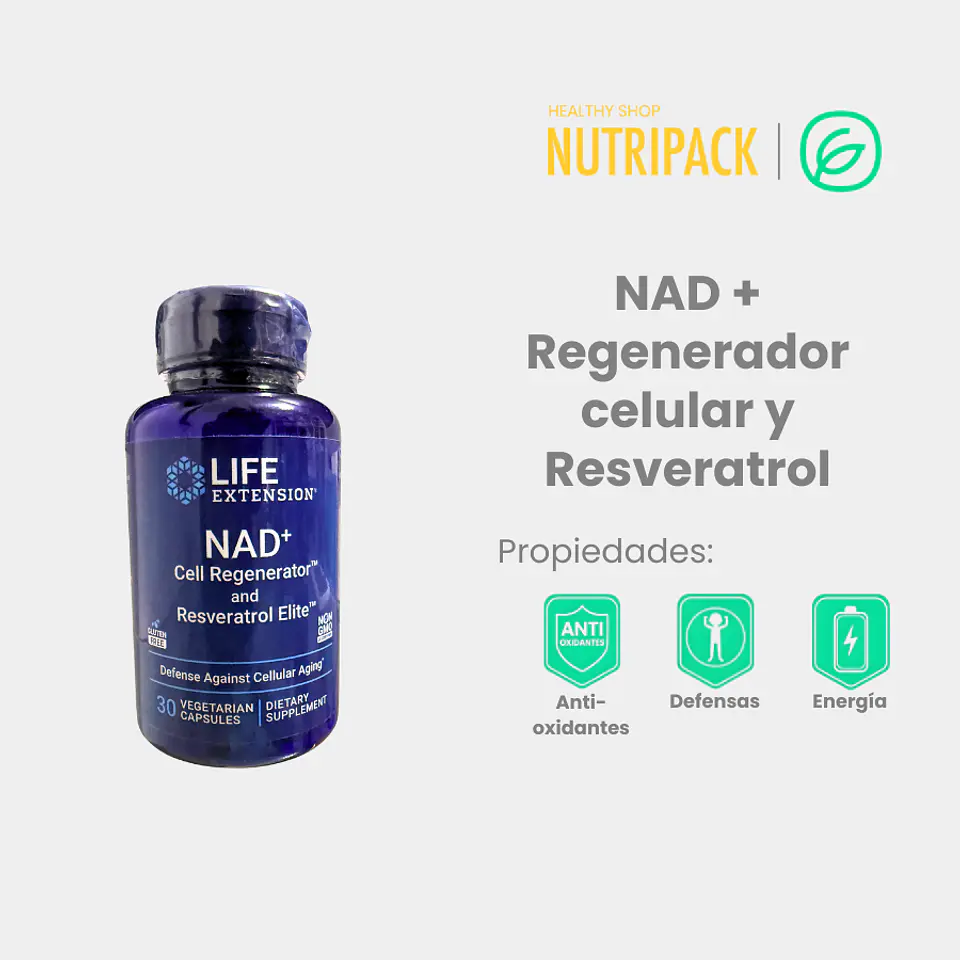 NAD+ Regenerador Celular + Resveratrol, 30 uds 1