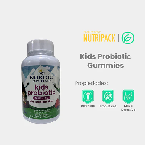 Kids Nordic Flora Probiotic Gummies, 60 uds