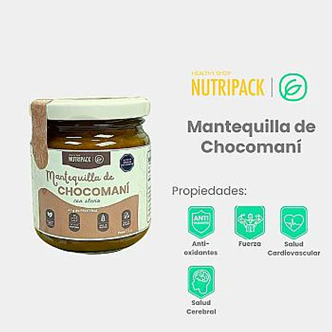 Mantequilla de Chocomaní con Stevia, 410 g