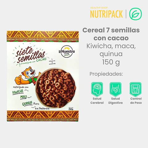 Cereal 7 Semillas Con Cacao, 150 g