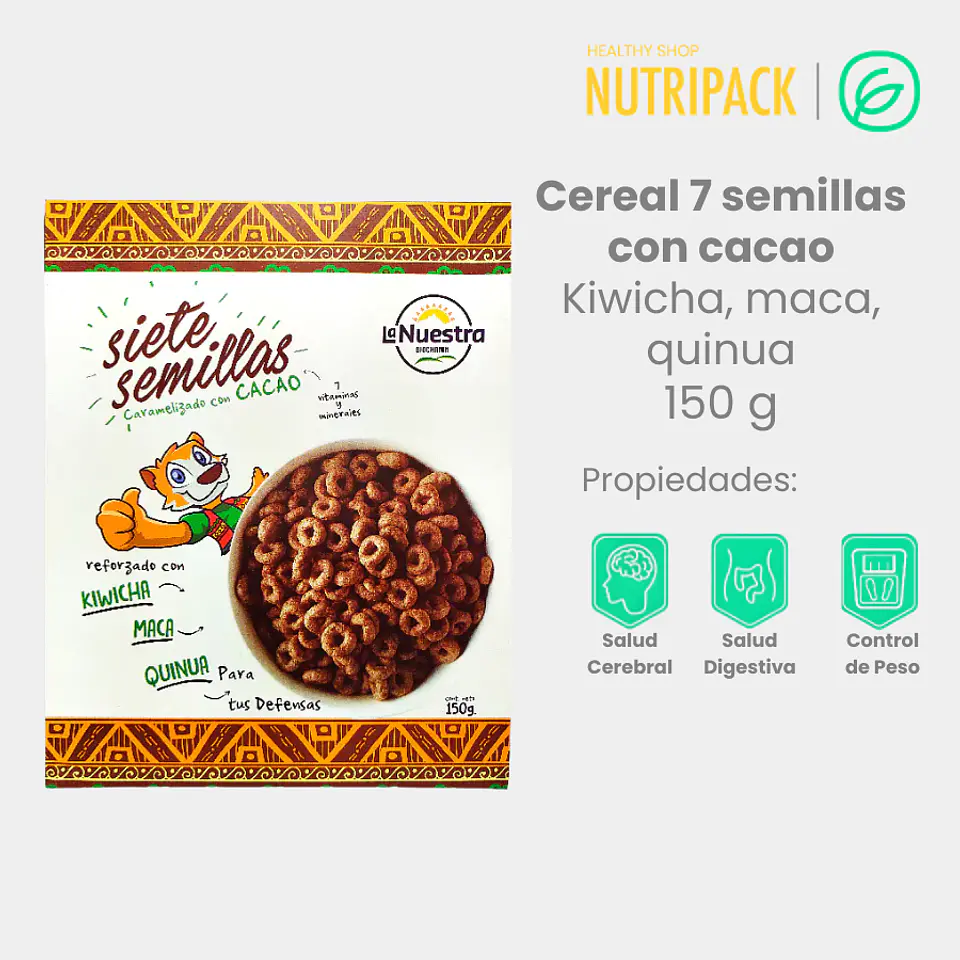Cereal 7 Semillas Con Cacao, 150 g 1
