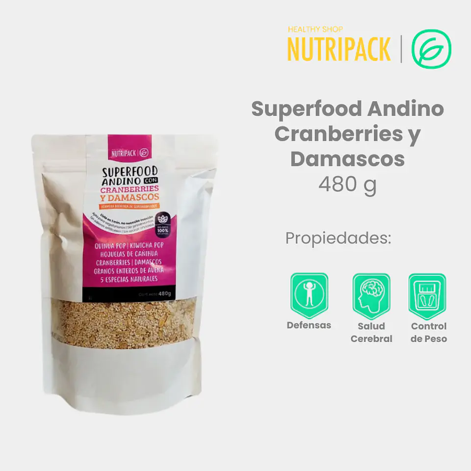 Superfood Andino con Cranberries y Damasco, 480 g 1