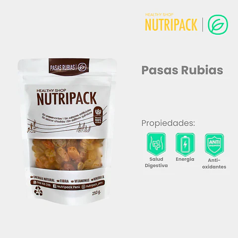 Pasas Rubias, 500 g / 250 g / 1 Kg