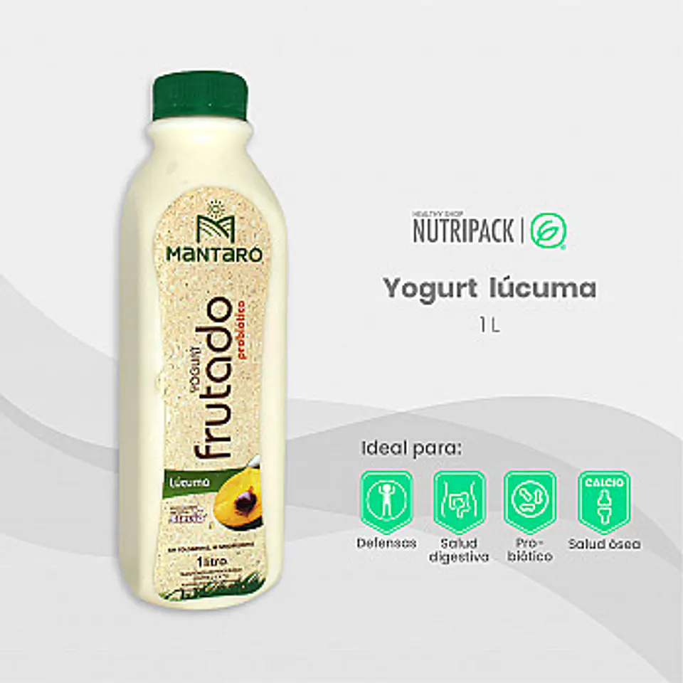 Yogurt Probiótico Lúcuma, 1 L 1