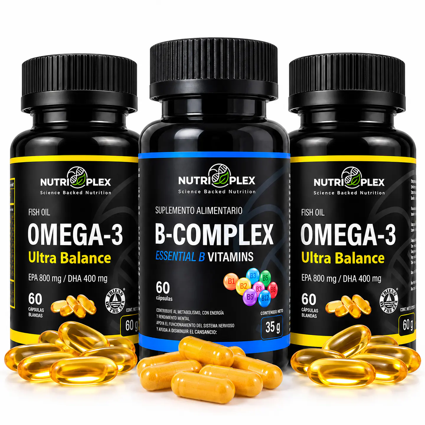 Pack 2 Omega-3 + 1 B-Complex 1