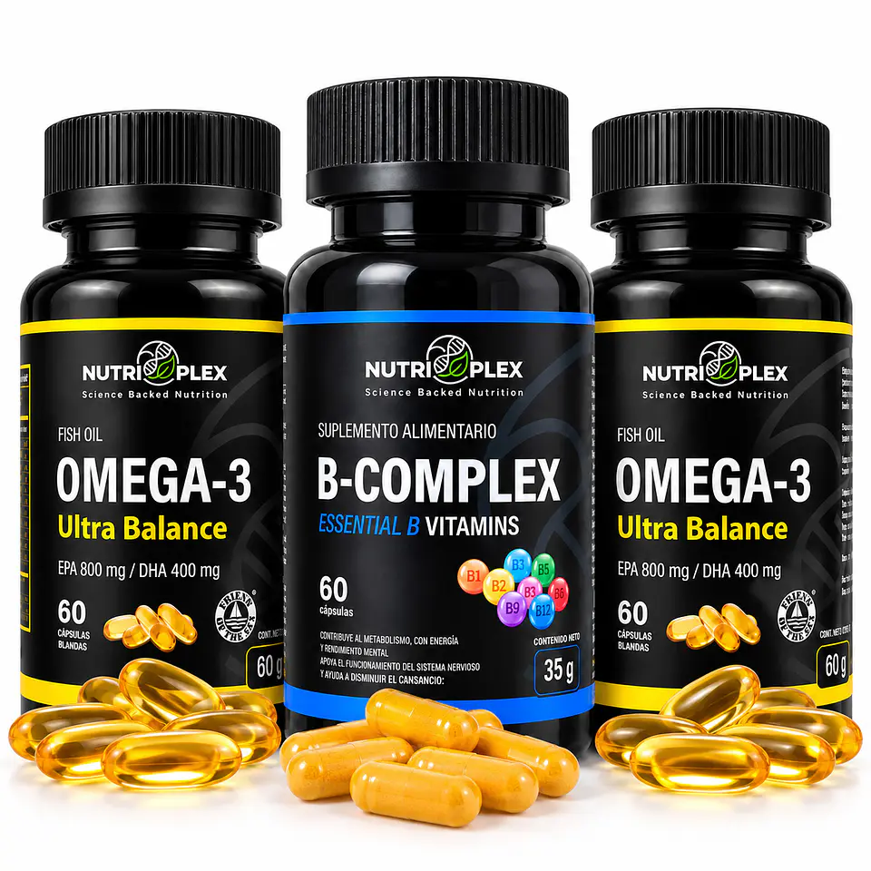 Pack 2 Omega-3 + 1 B-Complex 1