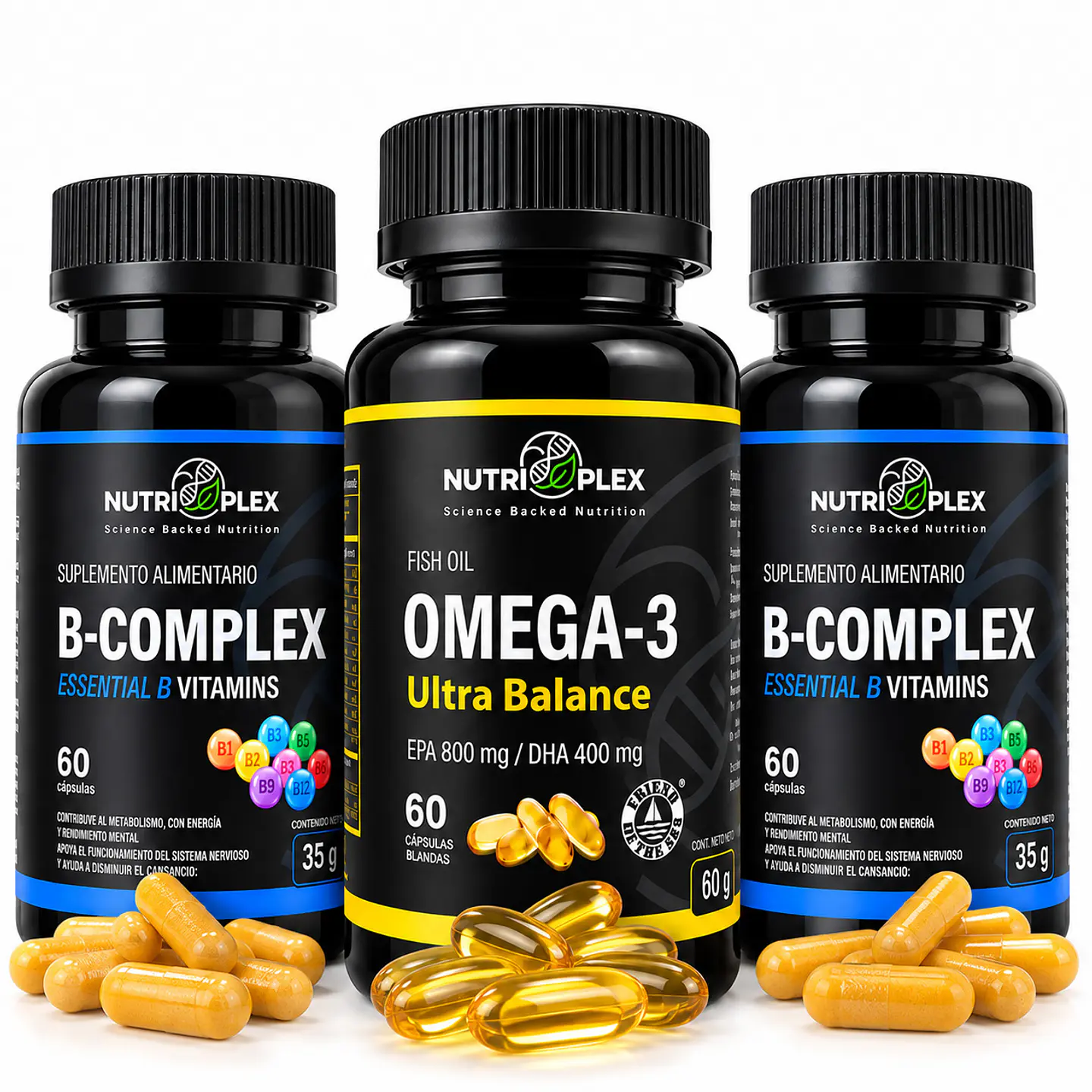Pack 1 Omega-3 +2 B-Complex 1