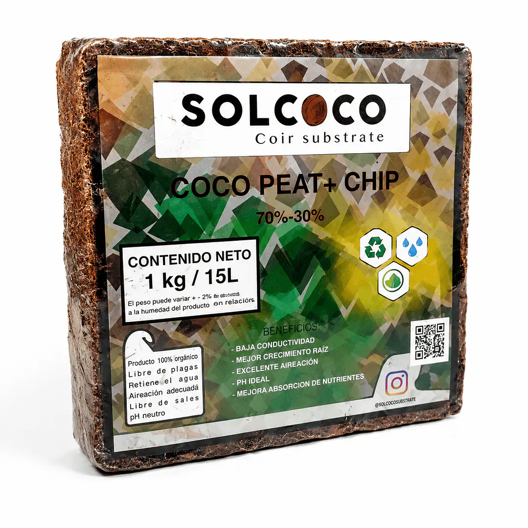 Fibra de Coco  + Coco Chip 1 Kg | Sustrato Premium 15L 1