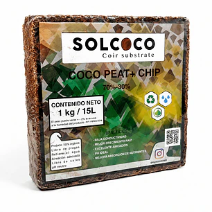 Fibra de Coco  + Coco Chip 1 Kg | Sustrato Premium 15L