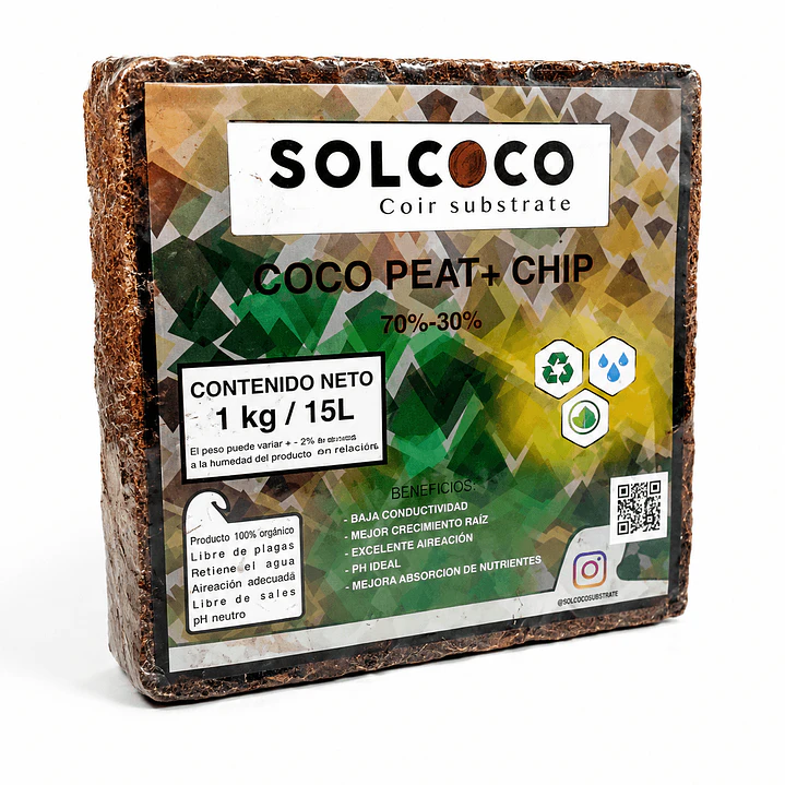 Fibra de Coco  + Coco Chip 1 Kg | Sustrato Premium 15L 1